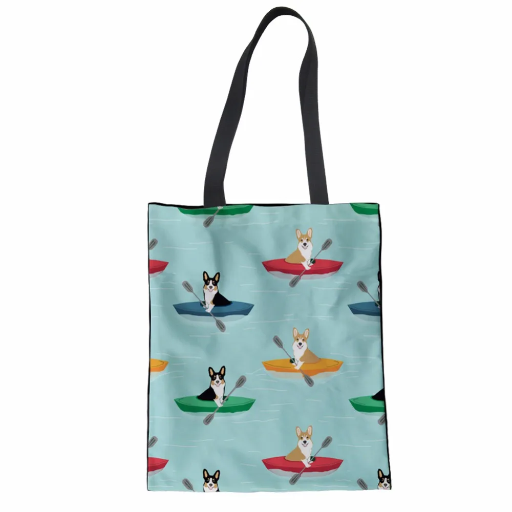 Фото WHEREISART Canvas Environmental Protection Women 3d Corgi Printed Shopping Handbag Eco Reusable Shoulder Draw String Tote Bags Багаж и WHEREISART Canvas Environmental Protection Women 3d Corgi Printed Shopping Handbag Eco Reusable Shoulder Draw String Tote Bags Багаж и