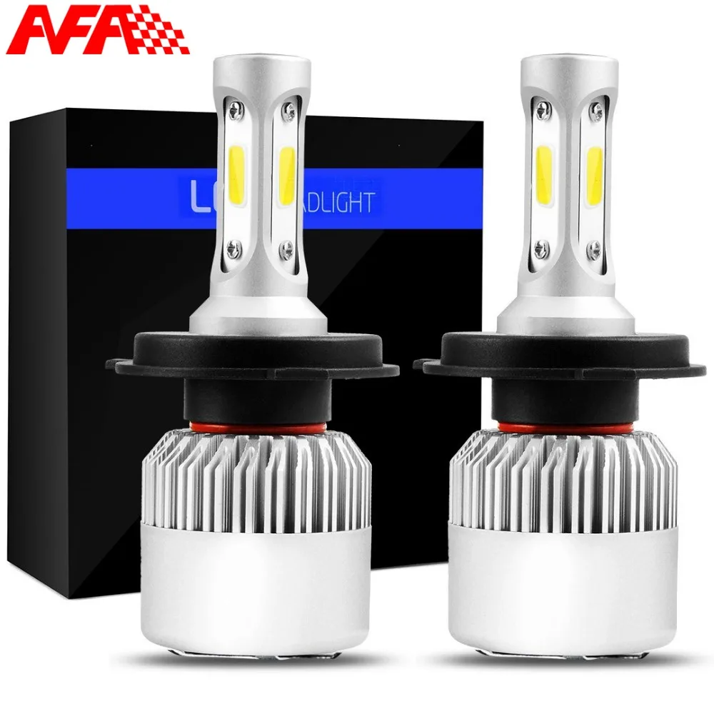 2шт H7 светодиодный светильник лампы H4 9012 H11 9005 9006 HB3 HB4 COB Chips 72W 8000LM 12V светильник|h11 led