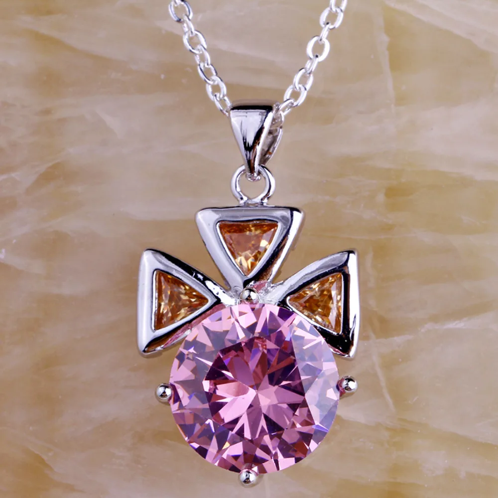 Оптовая продажа продуманные модные серебряные ювелирные изделия JROSE розовые