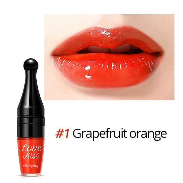 Grapefruit orange Onespring, 6 цветов, воздушная подушка, блеск для губ, водонепроницаемый, стойкий, матовая, жидкая помада, оттенок, сексуальная красная помада для губ, увлажняющий макияж - Цвет: Grapefruit orange