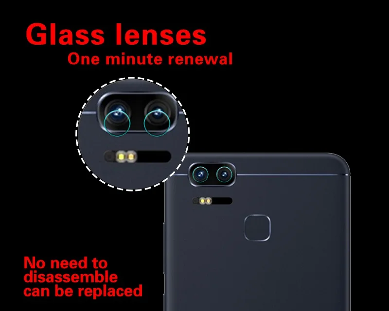 Защитная пленка для объектива задней камеры Asus Zenfone 3 Zoom ZE553KL стеклянная задняя
