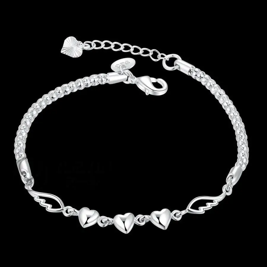 wholesale lady Charms Chain Beautiful bracelet silver cute fashion for women Wedding nice jewelry h365 | Украшения и аксессуары
