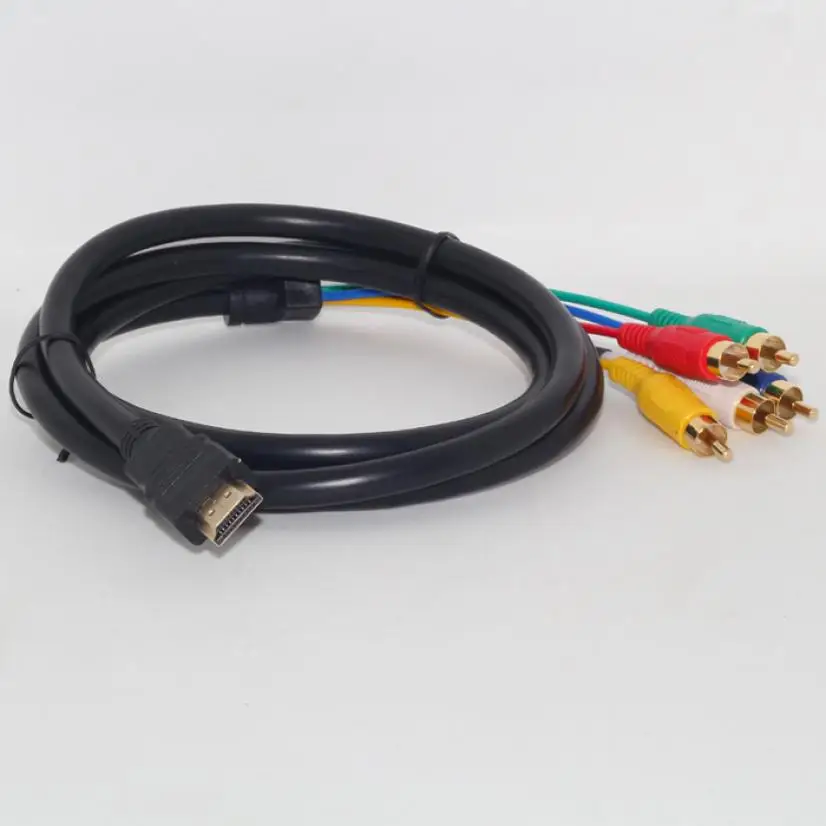 HIPERDEAL 5ft Full HD 1080P HDMI штекер 5 RCA RGB Аудио Видео AV компонентный кабель Прямая поставка
