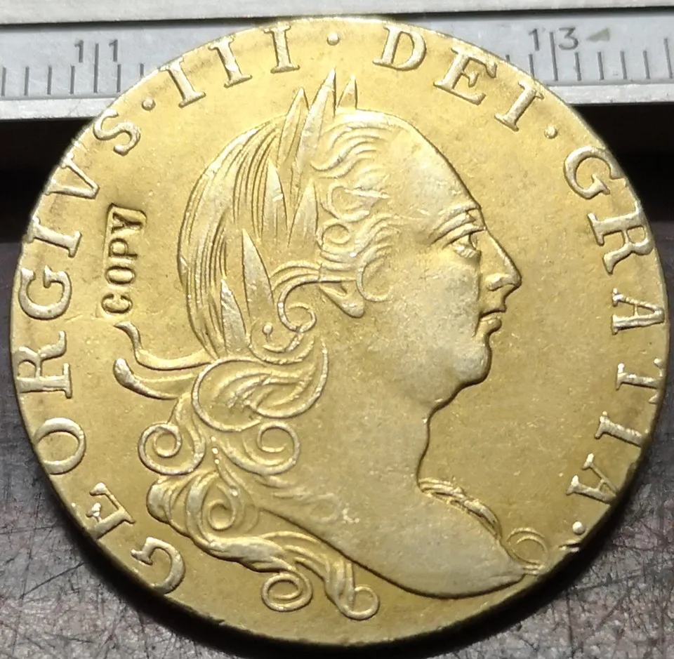 

1776 United Kingdom 1 Guinea-George III Copy Gold Plated coin