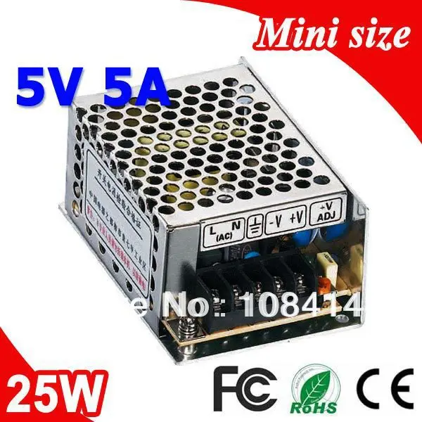 

MS-25-5 25W 5V 5A Small Volume Single Output Switching power supply for LED Strip light