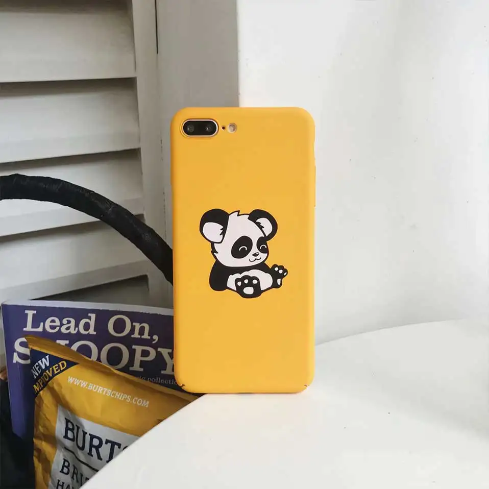 ПК телефон чехол для iPhone 6 S 7 8 X животное узорное Plus панда Корпус coque |