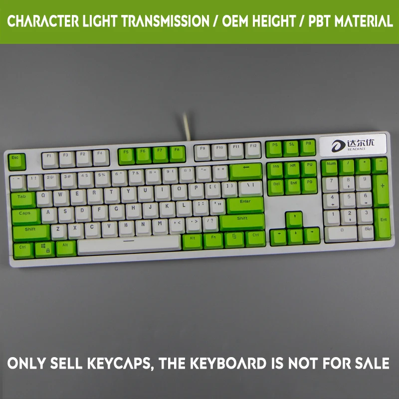 104 ключ PBT капля дождя Dolch пользовательская механическая клавиатура Keycap двойной цвет слово прозрачная подсветка Keycap для Cherry MX