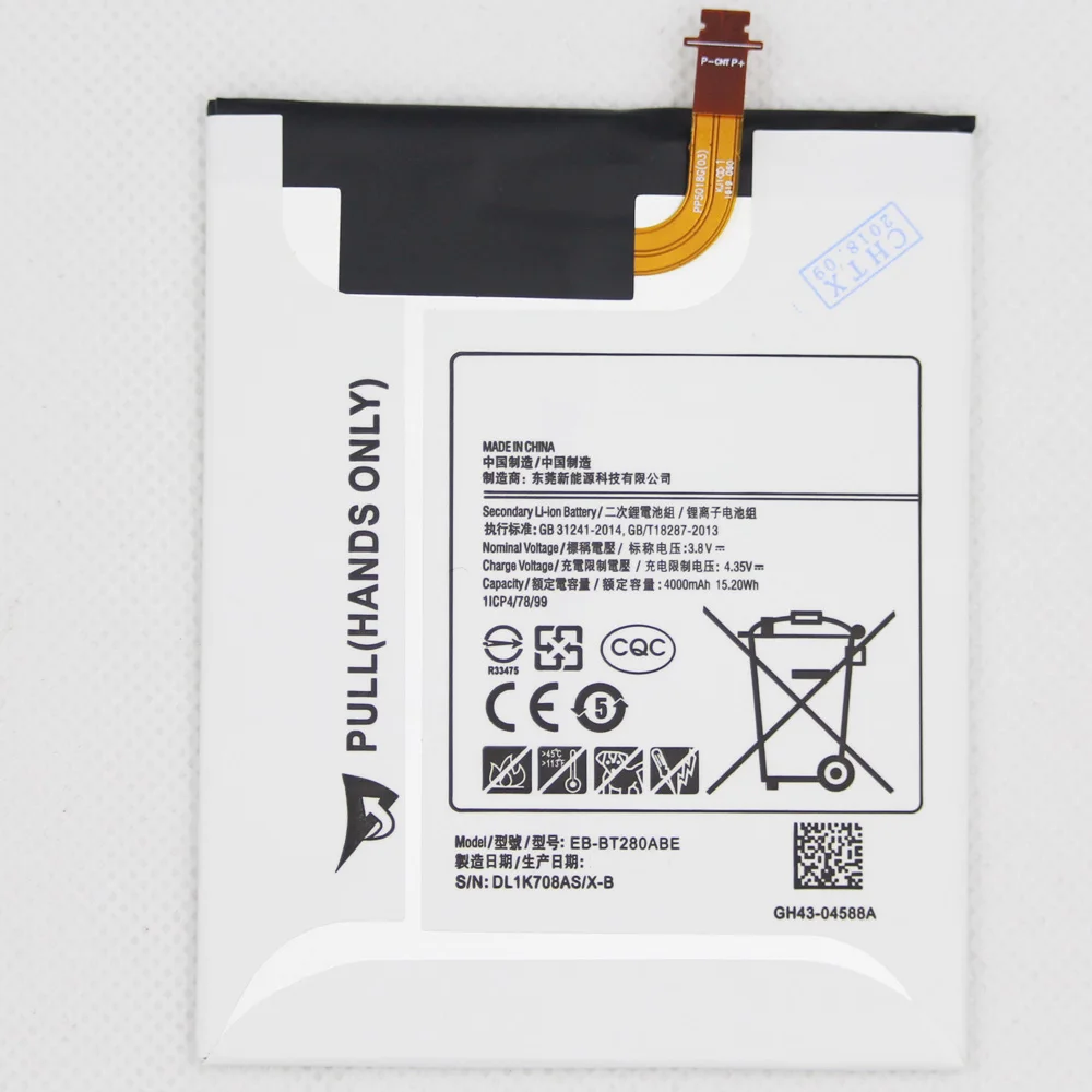 ISUNOO литиевая батарея для Galaxy Tab A 7 0 SM-T280 T280 T285 Подлинная планшета EB-BT280ABE 4000 мАч с