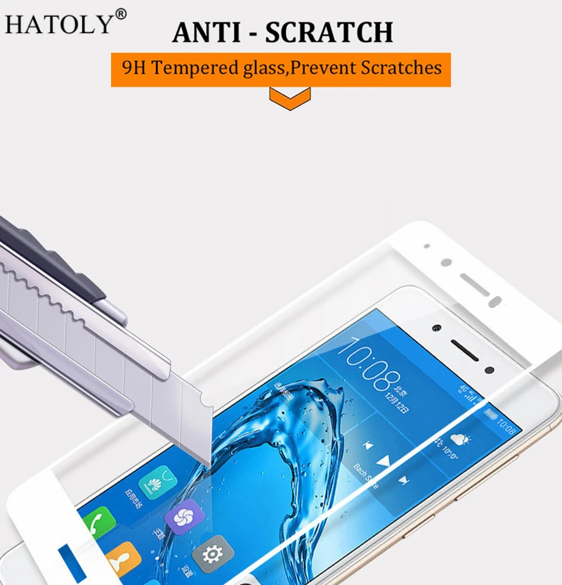 Закаленное стекло HATOLY для Huawei Honor 6C пленка защиты экрана полное покрытие 3D