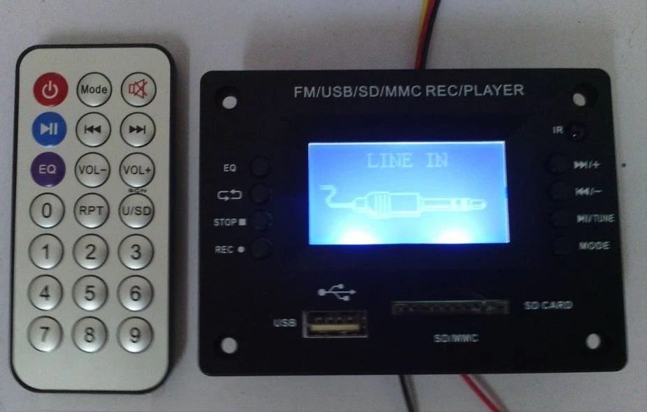 Плата декодера Mp3 12 В с радиоуправлением можно вставить u диск sd карту