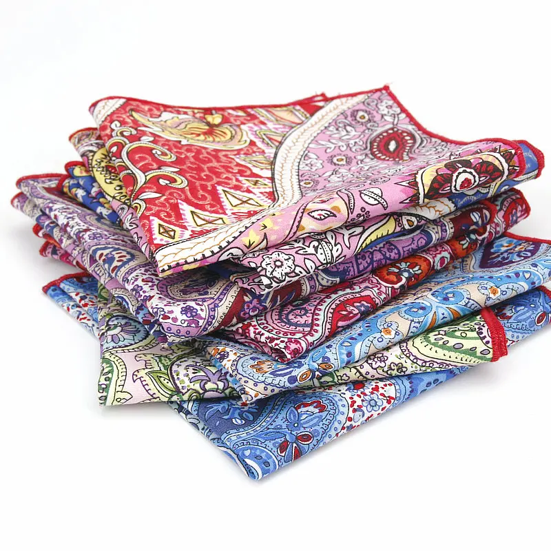 Новинка 2018 мужская мода хлопковые карманные квадраты с принтом пейсли для мужчин