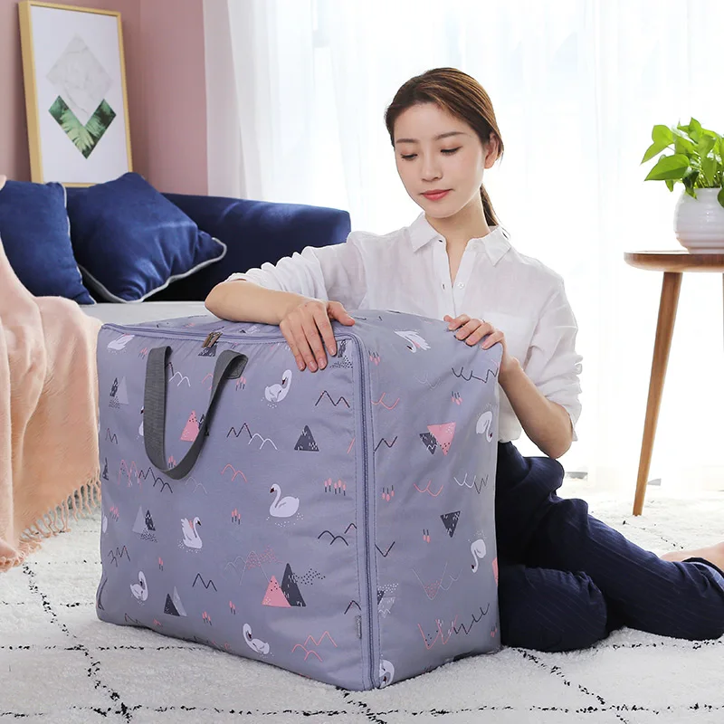 S m l xl сумка для хранения из ткани Оксфорд для одеяла мелочи багаж 1 шт. прочный шкаф Органайзер портативный влагостойкий домашний шкаф Органайзер - Цвет: qianhuitiane