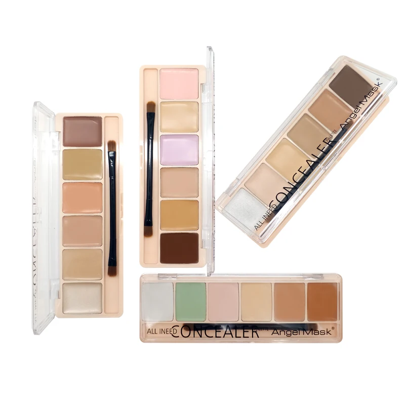 Ангел Маска 6 цветов макияж корректор Палитра бронзатор морщин пор полное