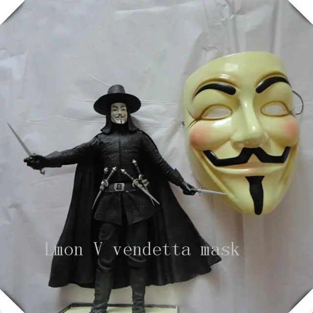 Горячая V для VENDETTA маска на Хеллоуин для косплея костюм Guy Fawkes маска Анонимус для женщин и мужчин Вечерние Маски