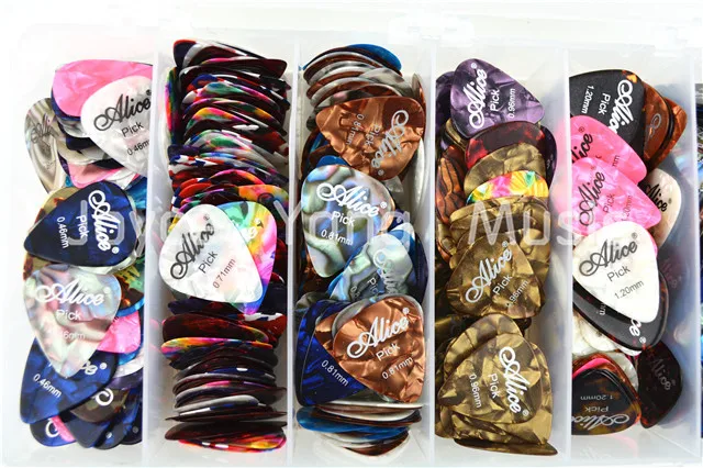 100 шт./партия жемчужный целлулоид акустическая электрогитара (6 толщины и