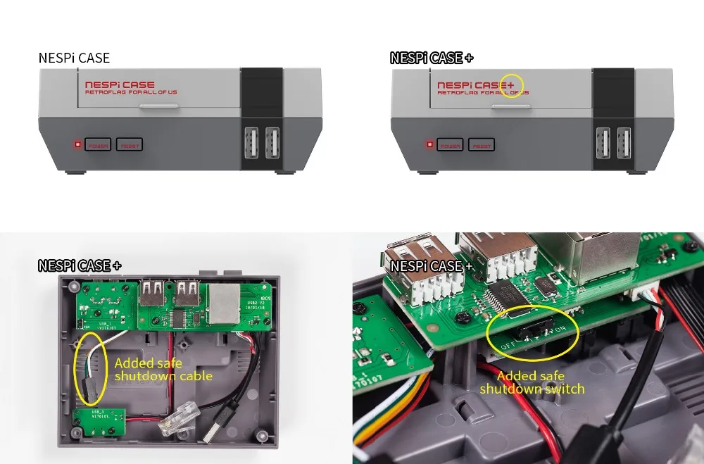 Ретро Флаг Мини NESPI чехол плюс для Raspberry Pi 3 2 B+ плюс для RetroFlag Классический чехол игровой консоли игровой контроллер r30