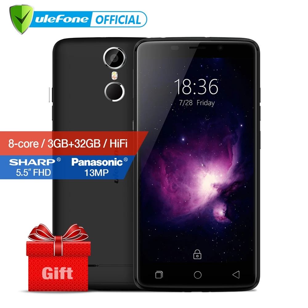 Мобильный телефон Ulefone Vienna 5 дюймов FHD MTK6753 Octa Core Android 6 0 3 ГБ Оперативная память 32