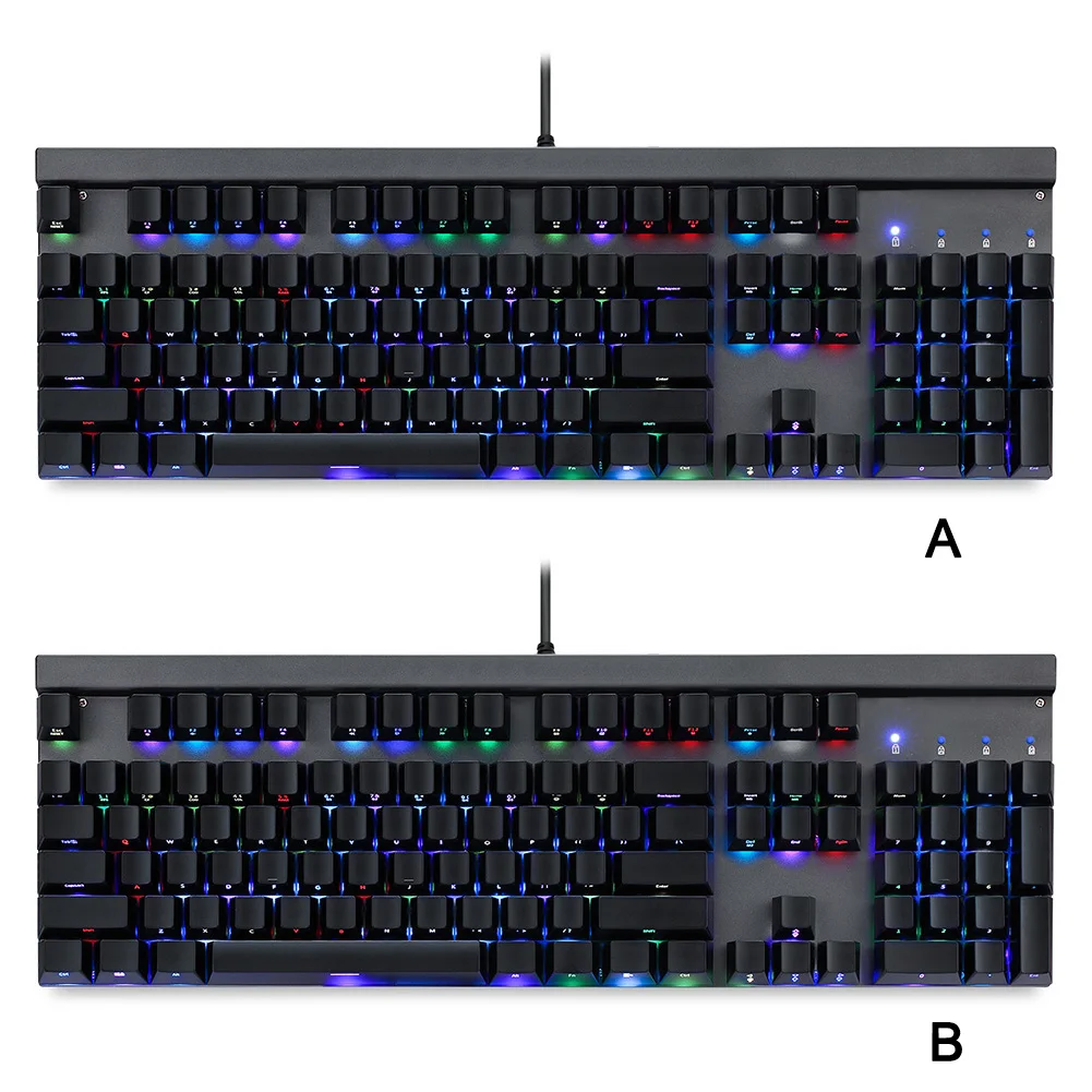 2019 Горячая Механическая игровая клавиатура RGB с подсветкой 104 клавиши
