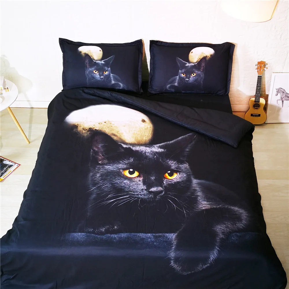 Набор постельного белья JF302 с реалистичным принтом кошки 4/6 шт.|bed sheets 3d|cat bed sheetsbed
