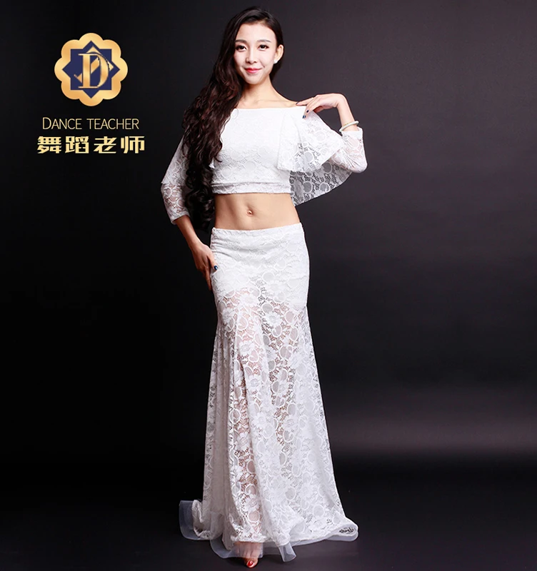 Новинка сексуальный кружевной женский костюм для танцев Одежда топ + юбка