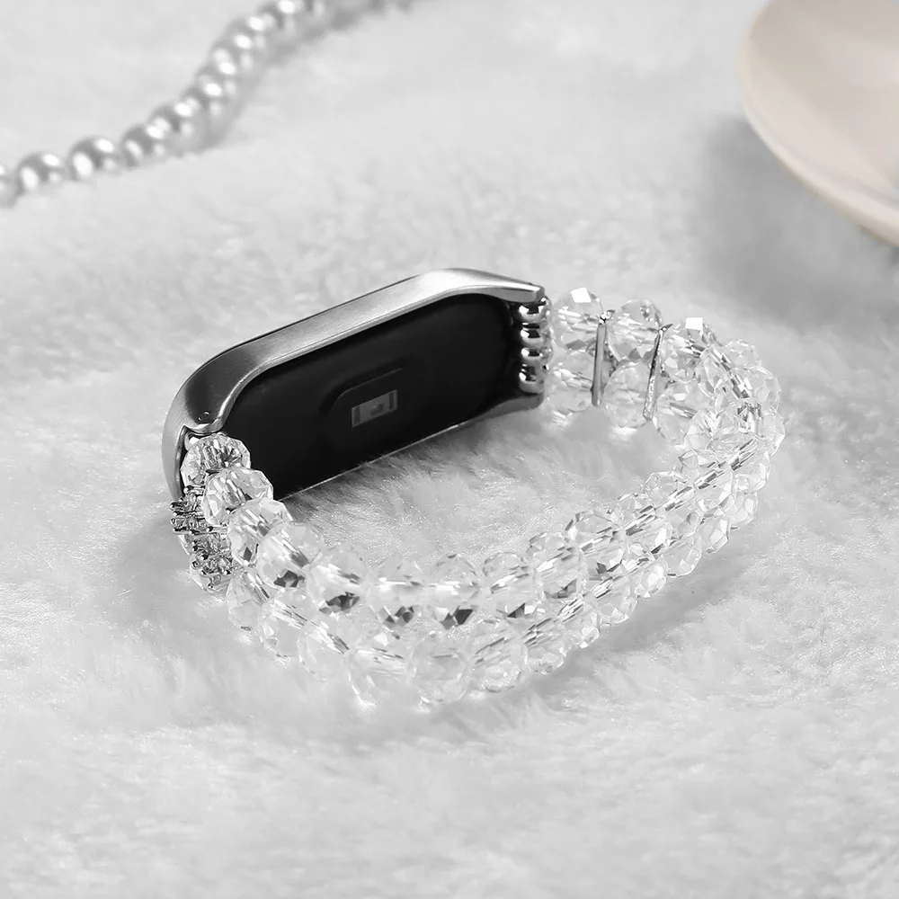Mi band 3 4 браслет для xiaomi mi Универсальный ремешок часов бусины ручной работы цепь Band