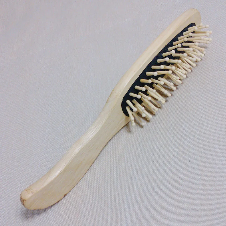 Натуральная бамбуковая Подушка Массажная щетка для волос деревянная расческа с