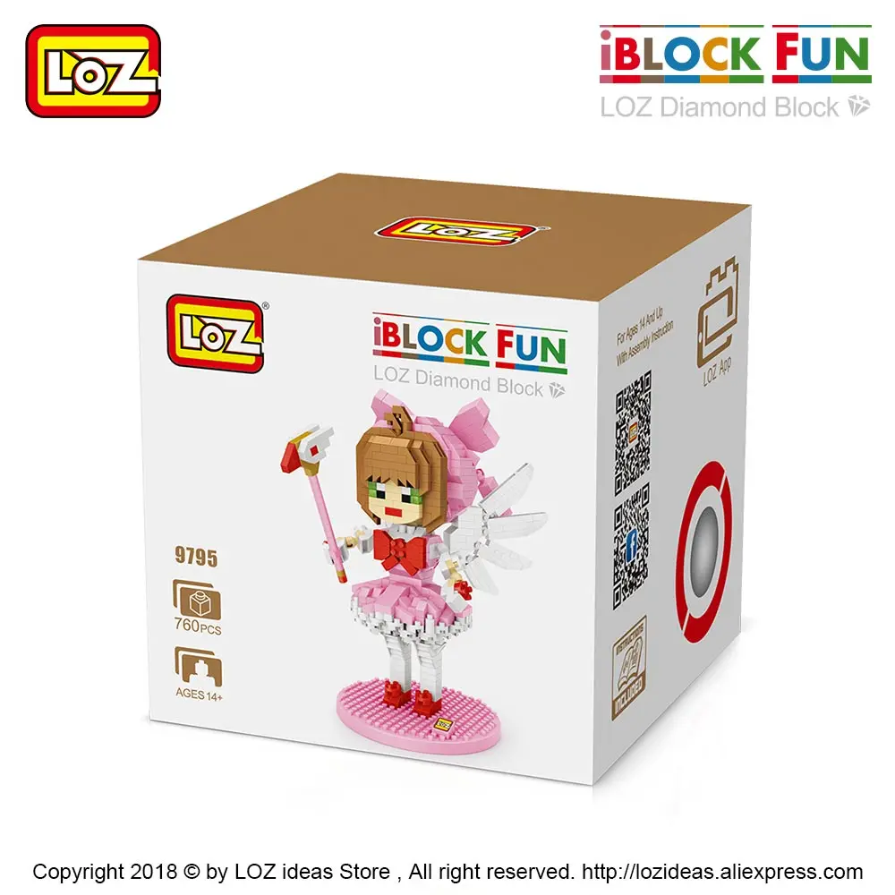 LOZ Diamond Blocks Magic Girl Cute Kawaii японское аниме фигурки модель сборки игрушки для девочек