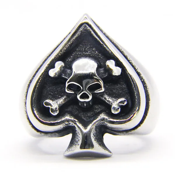 Прямая поставка 2018 кольцо King Spades в стиле панк мужское женское крутое модное с