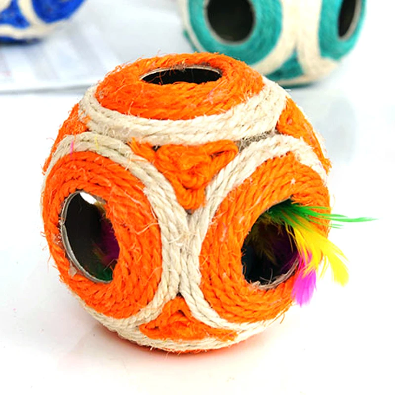 Игрушка для кошек Sisal Интерактивная чесалка с натуральными шариками игрушка
