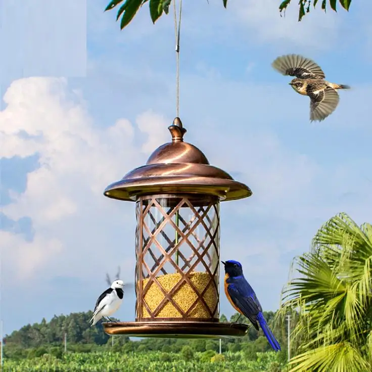 

European Style Garden Wild Bird Feeder Outdoor Bird Feeders Food Container