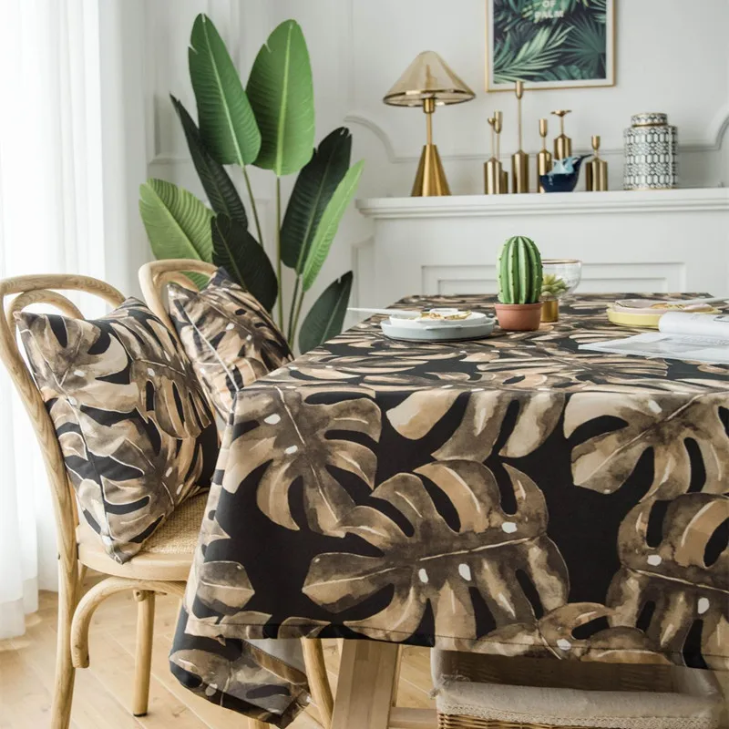 Кофейные скатерти с узором "Листья" Tafel Hoes Nappe непроницаемые Linge De обеденный стол покрытие кухня домашний декор Mantel Mesa