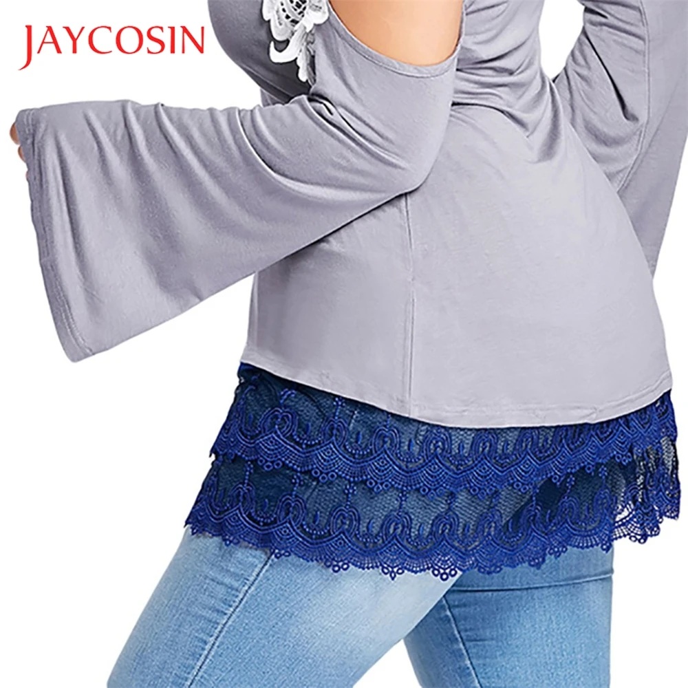JAYCOSIN многослойная Женская Многоуровневая Прозрачная кружевная отделка расширитель половина слипы размера плюс юбка карандаш выше колена, мини пэчворк натуральный