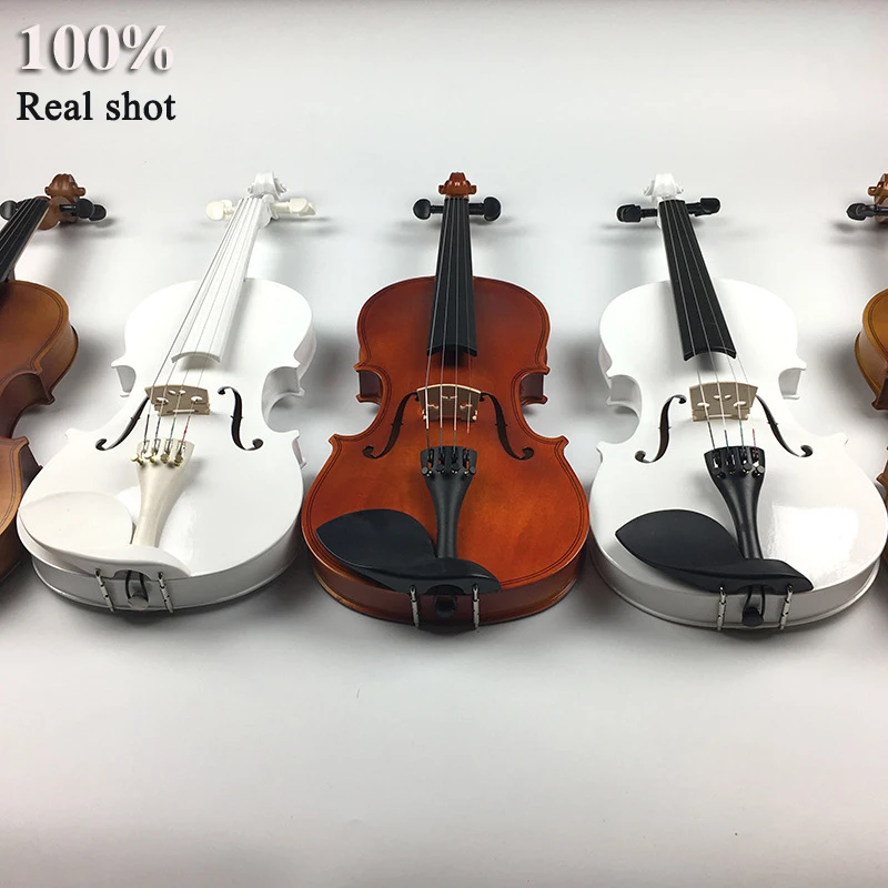 

Beginner's Adult Multiple sizes 4/4 Exercises Violin Tilia Five Colors Optional Decoration Stage Props Factory Direct Selling