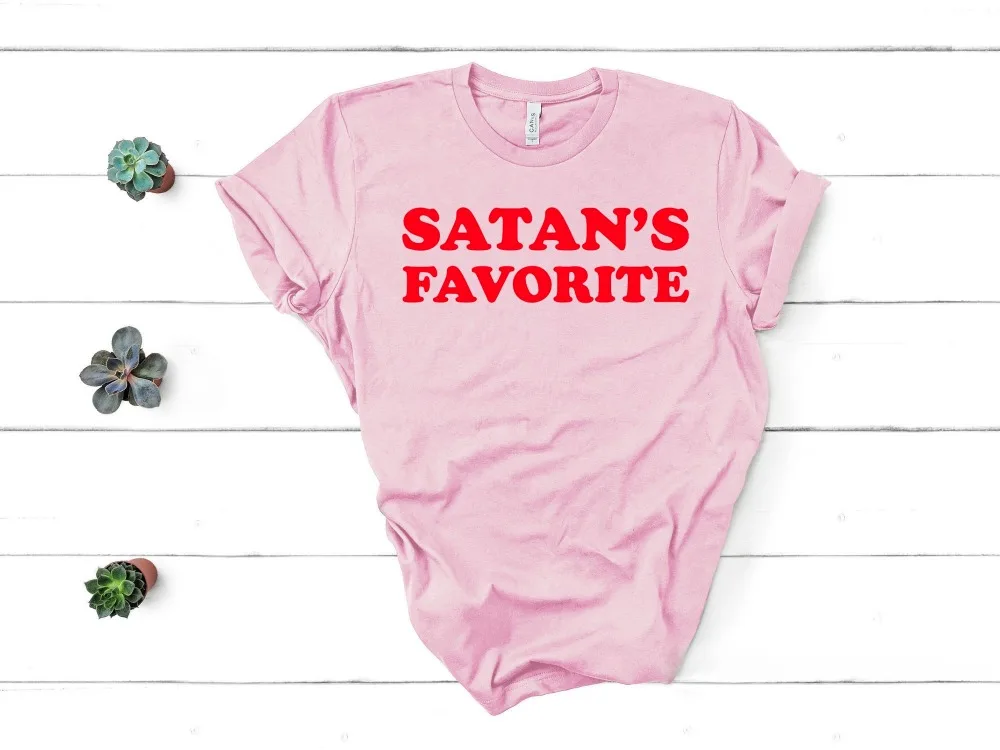 Satans любимая Пастельная Готическая футболка эстетический лозунг tumblr Мода 90s молодой стиль Цитата Винтаж для женщин уличный стиль слоган футболки