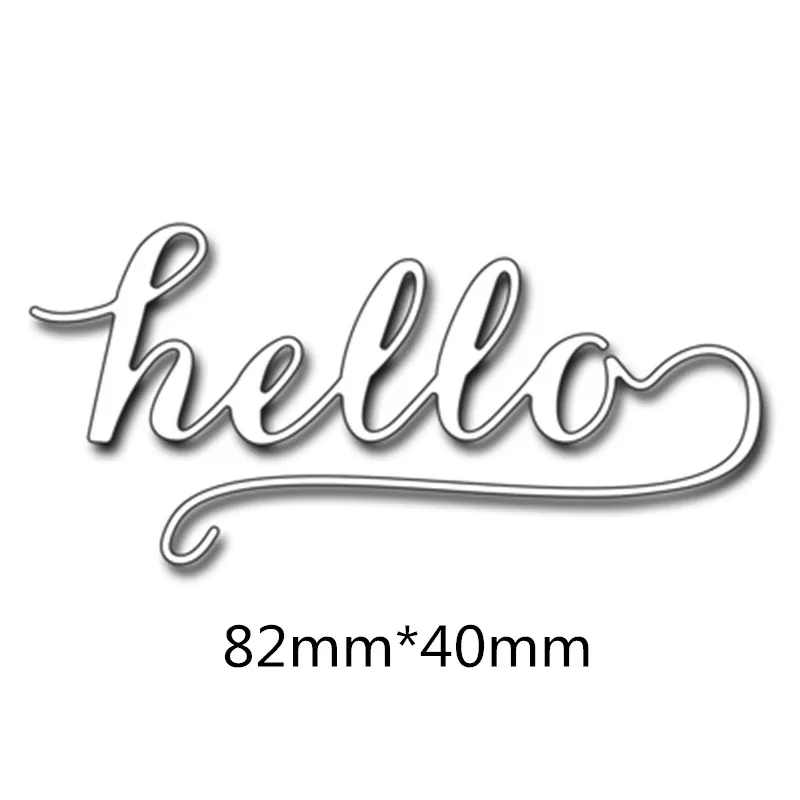 

Hello Alphabet DIY Metal Die Cutting Stencil Decoration Embossing Card Album Photo Making Scrapbooking Template