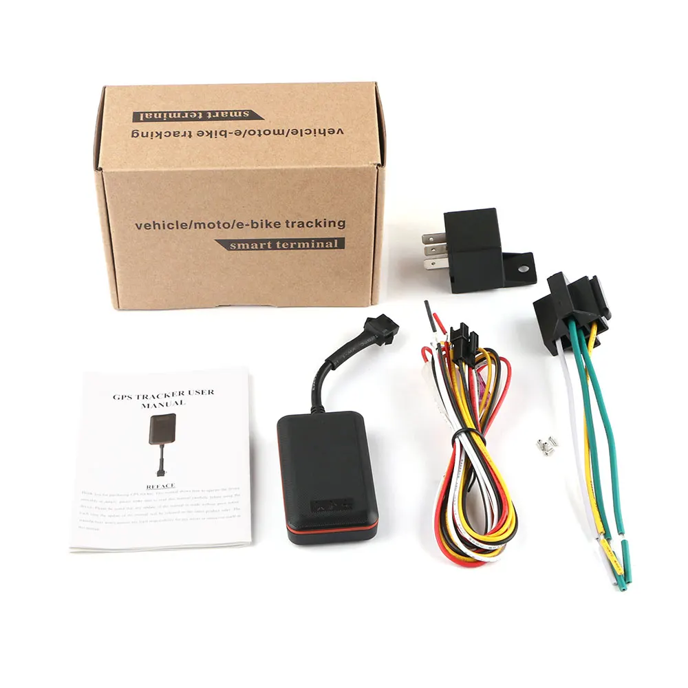 with relay Мини gps трекер TK108 трекер 9-100 в 2G/GSM отрезание масла вибрации сигнализации реле gps трекер Водонепроницаемый IP66 PK DT02D - Цвет: with relay