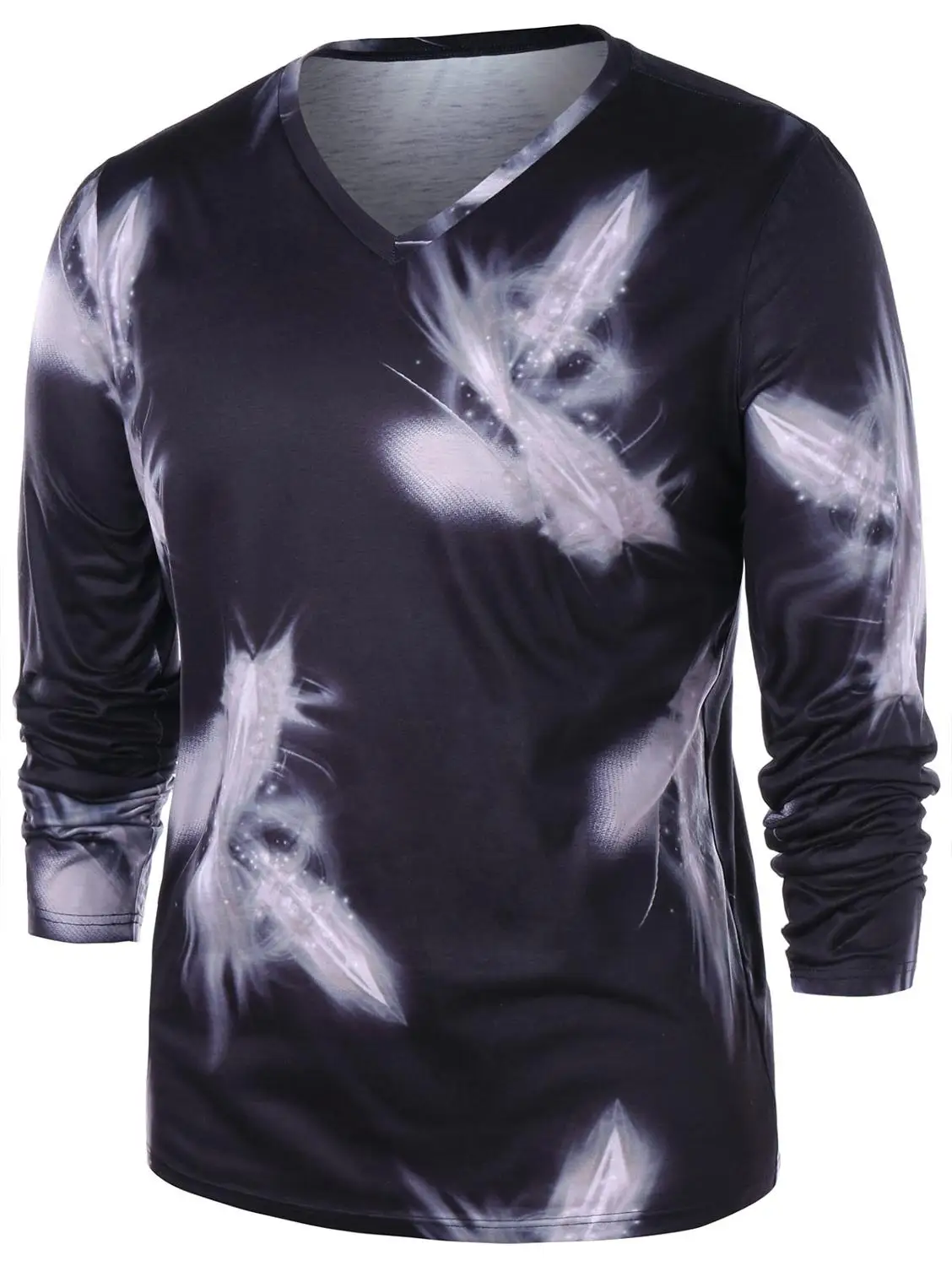 Новый абстрактный принт v-образным вырезом Футболка Для мужчин Костюмы