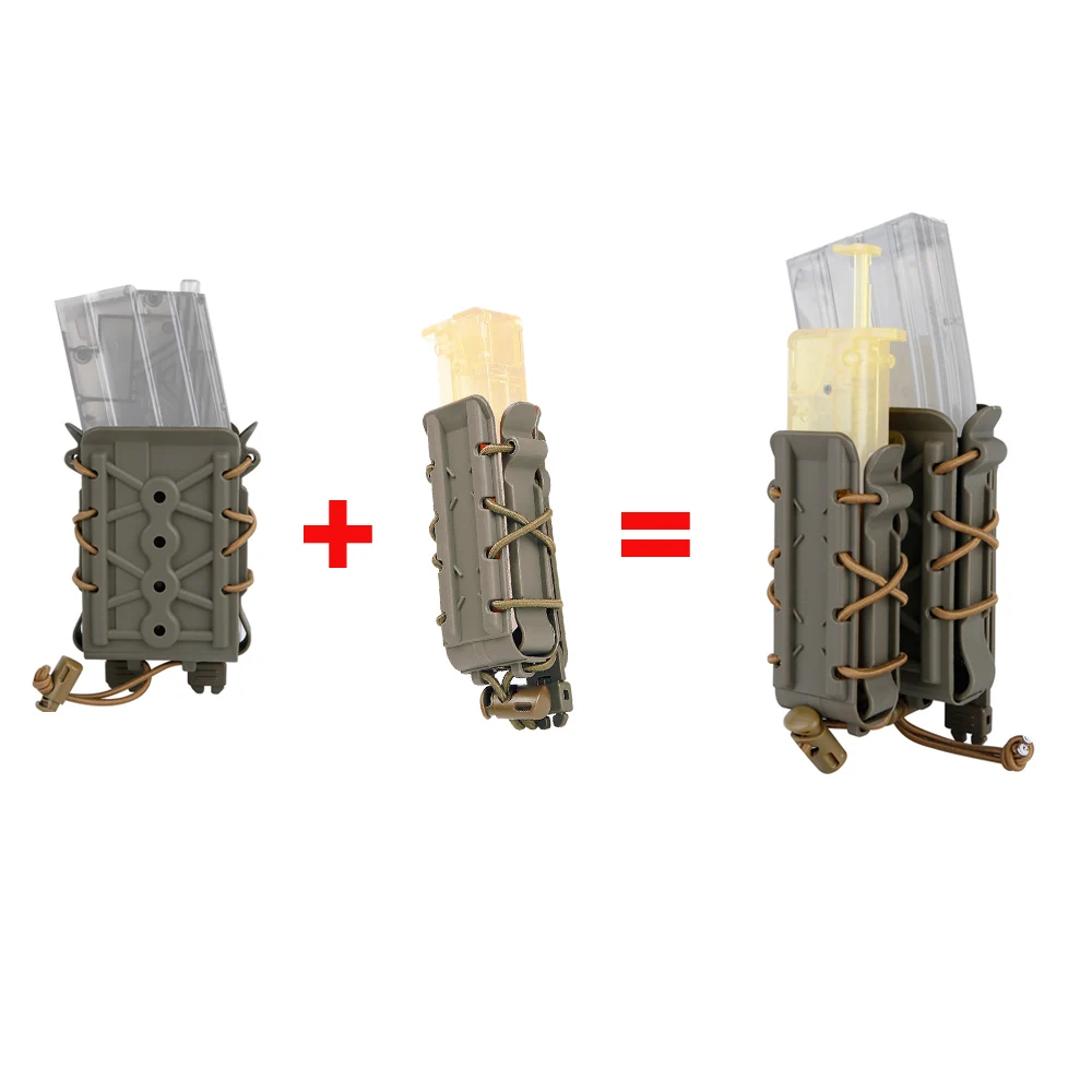 Molle подсумок военный мягкий чехол пистолет маг подсумок 5,56 7,62 9 мм 45ACP Fastmag Зажим для ремня набор журналов кобура