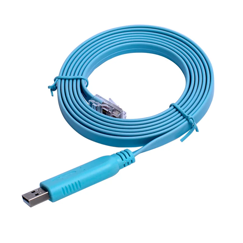 USB Последовательный RJ45 консольный кабель FTDI FT232RL 180 см синий Alibaba-express для