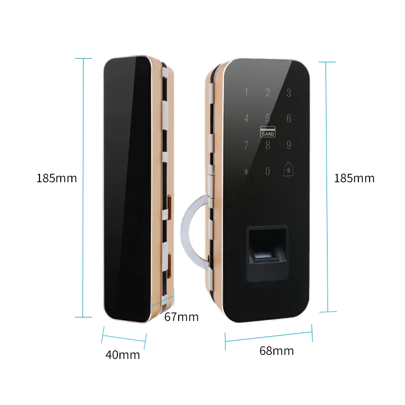 Рок G1 Толщина Стекло замок Поддержка карт IC smart keyless Отпечатков пальцев