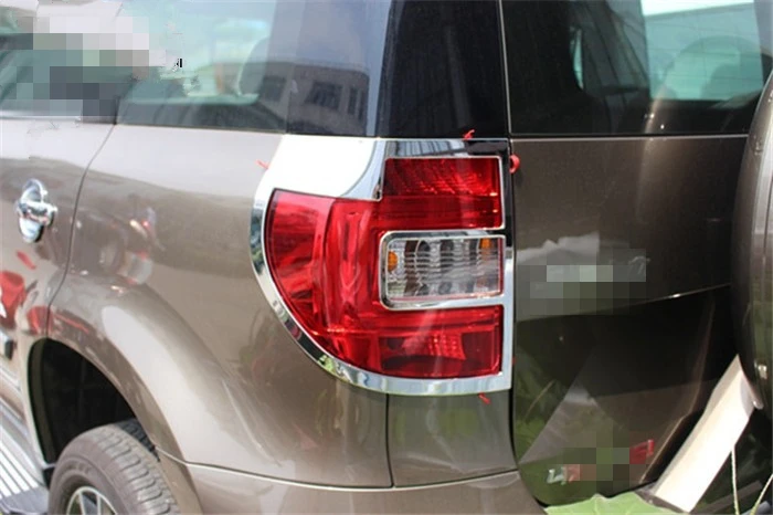 

2PCS Car-styling abs Chrome taillight trim for skoda yeti 2014 accessories plastic Rear Lamp Decorate protect Cover stickers