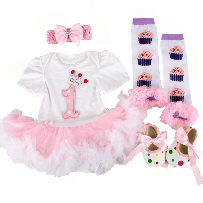 Девочка Onesies мультфильм Минни пачка Марля Рождество короткий рукав комбинезон