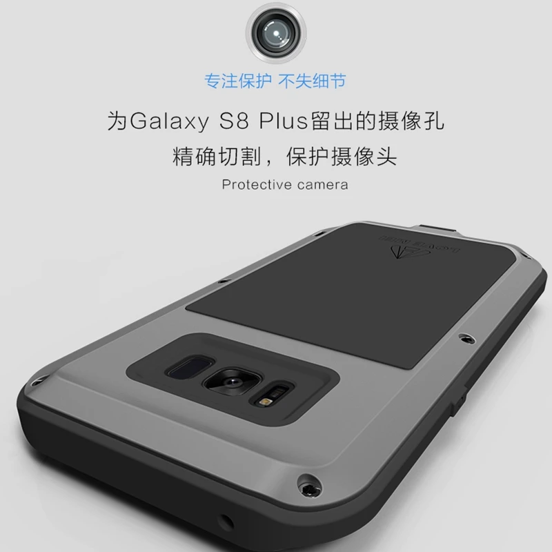Чехол Love mei из алюминия и металла для Samsung S8 противоударный чехол телефона с