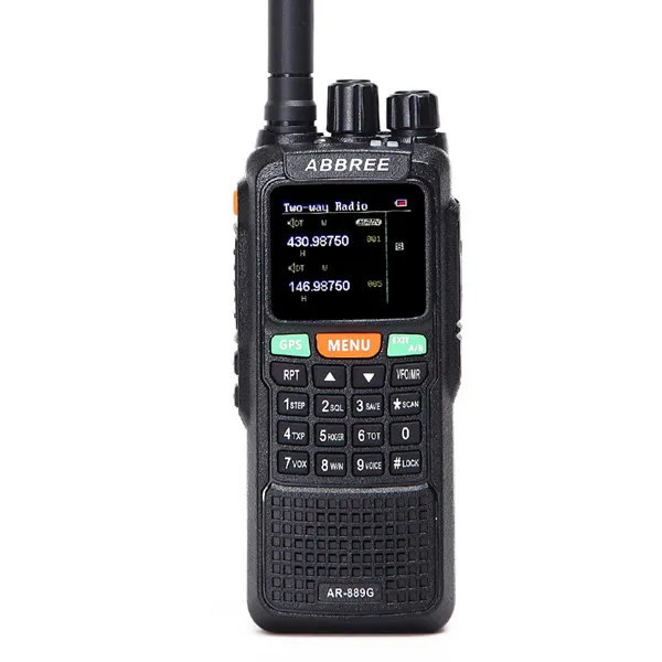 Черный ABBREE AR-889G gps расположение Обмен 10 Вт 999CH перекрестная полоса отмена ночной подсветки SOS сканирование многополосный Ham Радио рация - Цвет: Черный