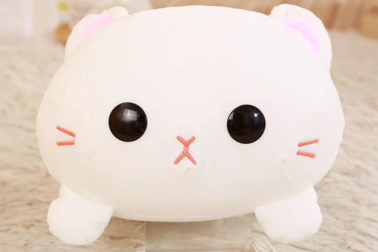 1 шт. 35/45 см Kawaii Белая кошка плюшевая мягкая подушка милая плюшевая зверушка игрушки куклы для девочек на День святого Валентина, подарок на день рождения