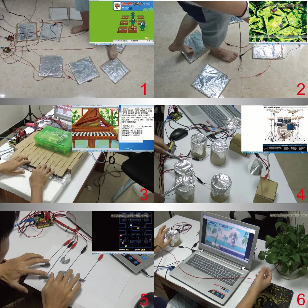 Сенсорный стартовый набор Keyestudio для Arduino обучающее Программирование с доской unor3