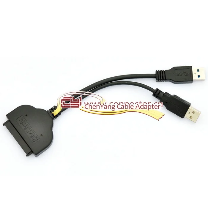 CY USB 3 0 для SATA 22 Pin 2 5 &quotадаптер жесткого диска с кабелем питания 0|Компьютерные