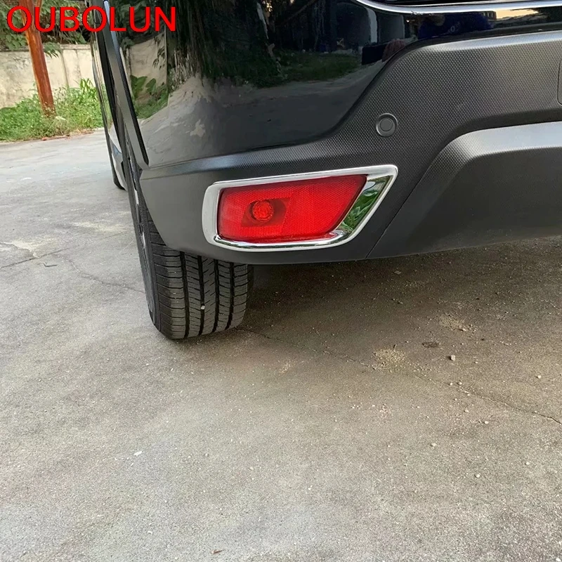 OUBOLUN For Subaru Forester SK 2018 2019 Exterior Accessories Rear Tail Fog Light Lamp Foglight Farme Cover Trim Styling ABS | Автомобили