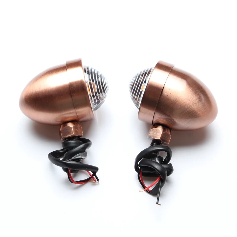 Универсальный Белый 1 пара индикатор сигнала поворота мотоцикла 12 В лампы Пуля