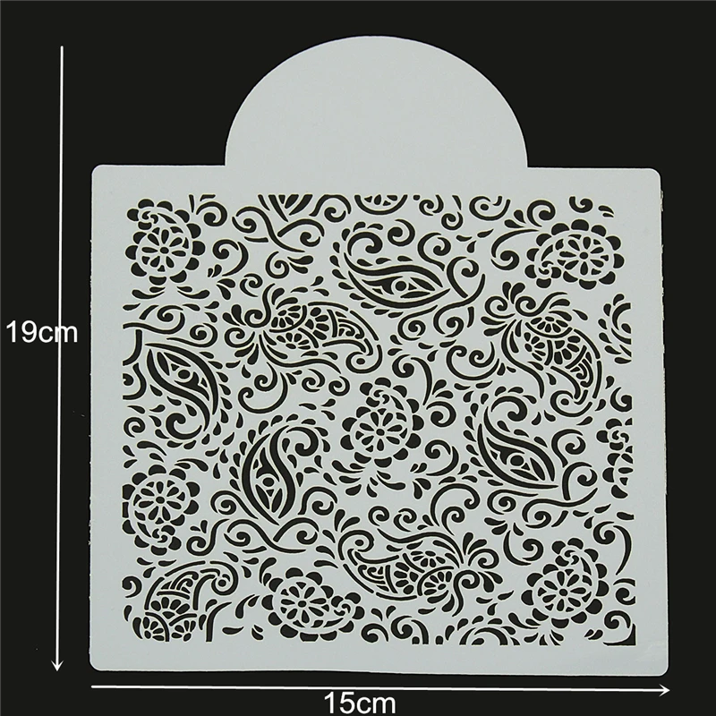 Aomily Paisley Flower Wedding Cake Stencil Plastic Cookie Mold Fondant Tool Decoration for | Дом и сад